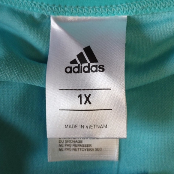 Adidas HIgh Waist Hipster Bikini Bottom Aqua 1X - Picture 10 of 12